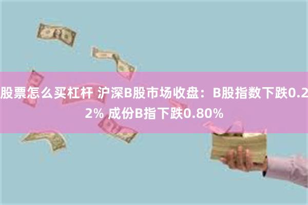 股票怎么买杠杆 沪深B股市场收盘：B股指数下跌0.22% 成份B指下跌0.80%