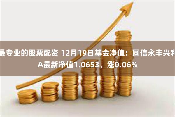 最专业的股票配资 12月19日基金净值：圆信永丰兴利A最新净值1.0653，涨0.06%